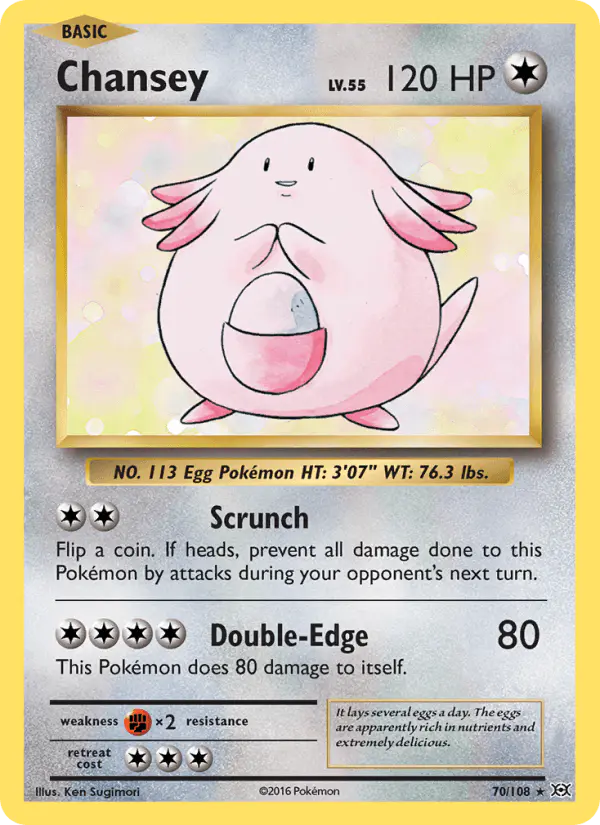 Carta Chansey 70/108 de Evolutions