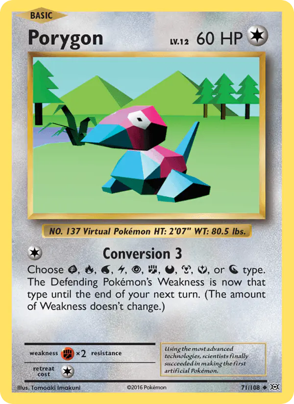 Carta Porygon 71/108 de Evolutions