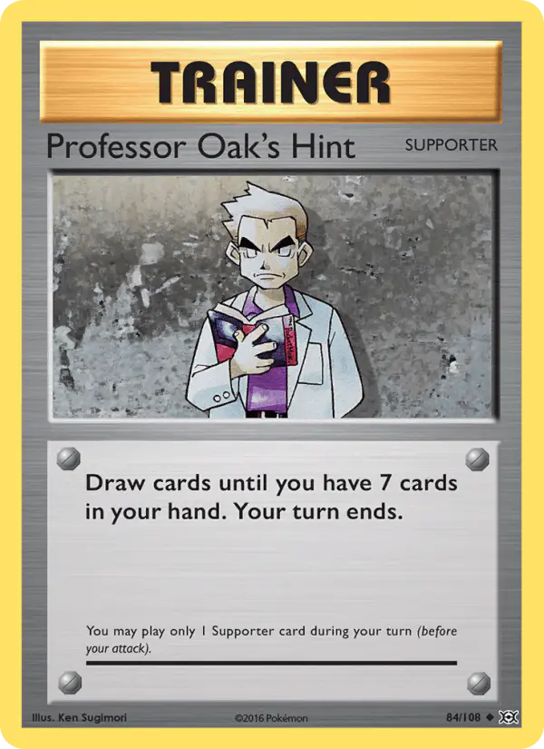 Carta Professor Oak's Hint 84/108 de Evolutions