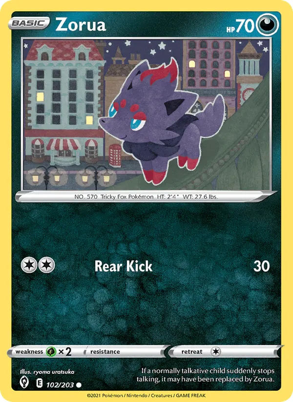 Carta Zorua 102/203 de Evolving Skies