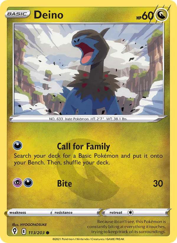 Carta Deino 113/203 de Evolving Skies