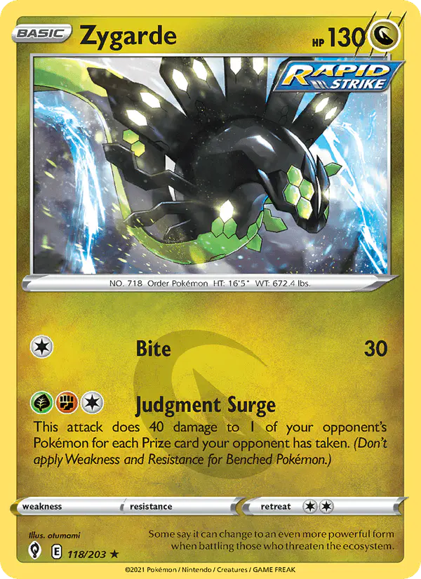 Carta Zygarde 118/203 de Evolving Skies