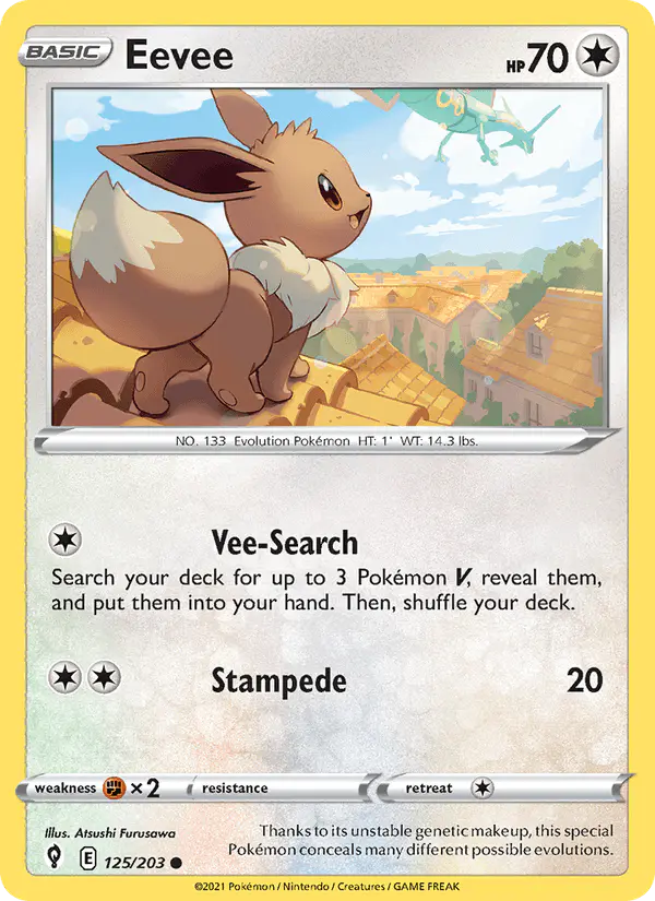 Carta Eevee 125/203 de Evolving Skies