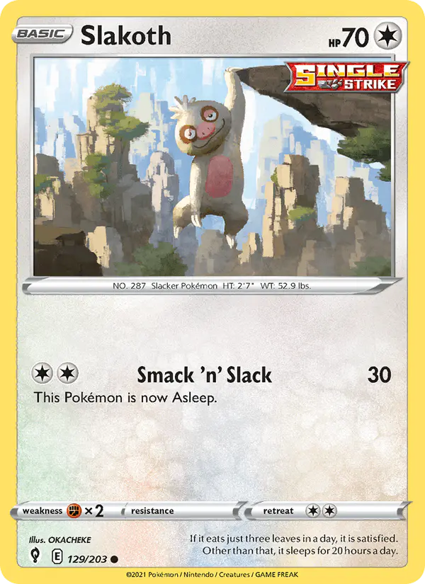 Carta Slakoth 129/203 de Evolving Skies