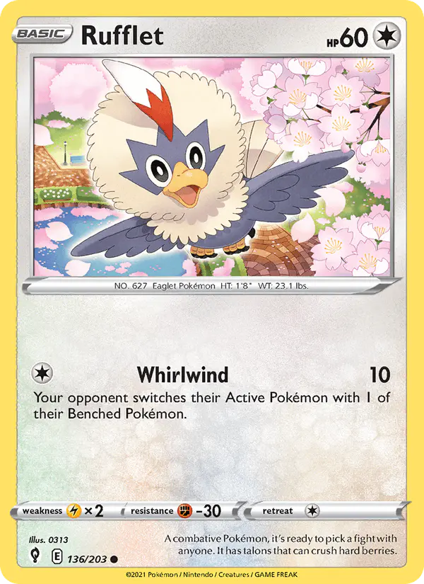 Carta Rufflet 136/203 de Evolving Skies