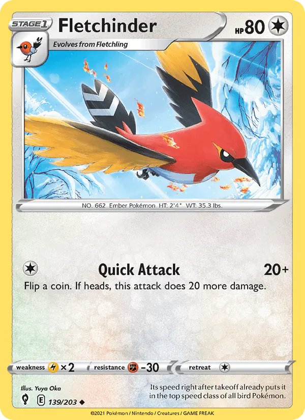 Carta Fletchinder 139/203 de Evolving Skies