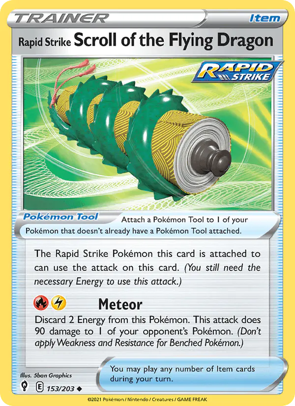 Carta Rapid Strike Scroll of the Flying Dragon 153/203 de Evolving Skies