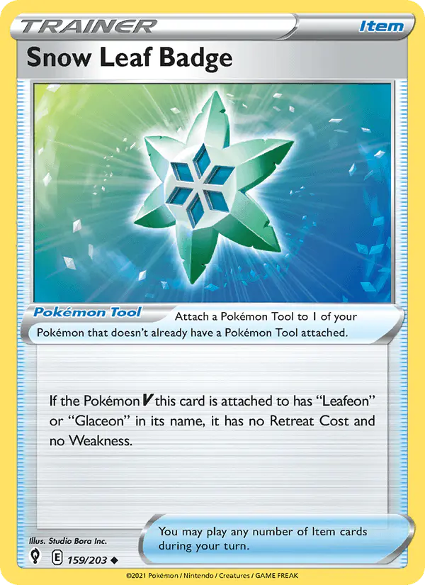 Carta Snow Leaf Badge 159/203 de Evolving Skies