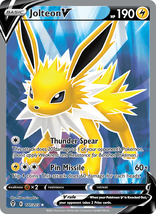 Carta Jolteon V 177/203 de Evolving Skies