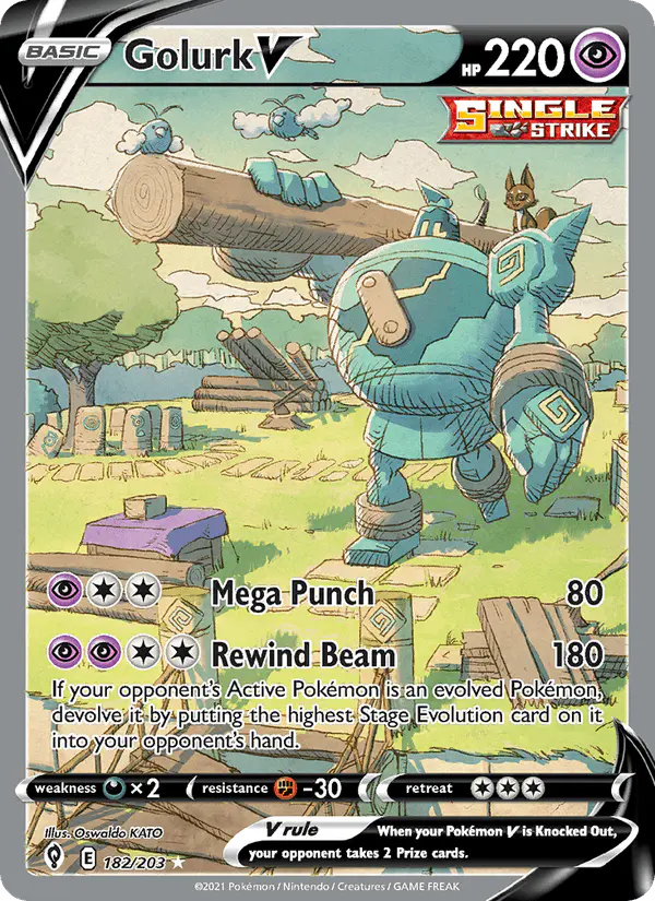 Carta Golurk V 182/203 de Evolving Skies