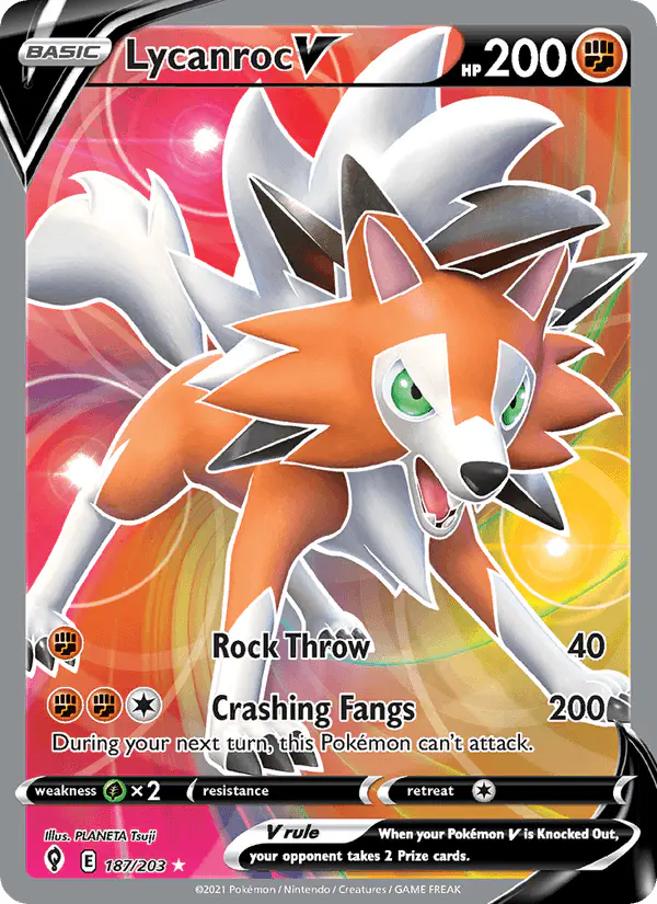 Carta Lycanroc V 187/203 de Evolving Skies