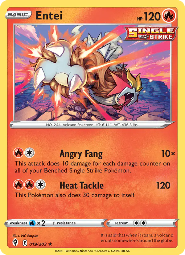 Carta Entei 019/203 de Evolving Skies