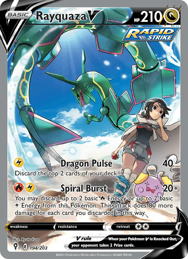 Carta Rayquaza V 194/203 de Evolving Skies