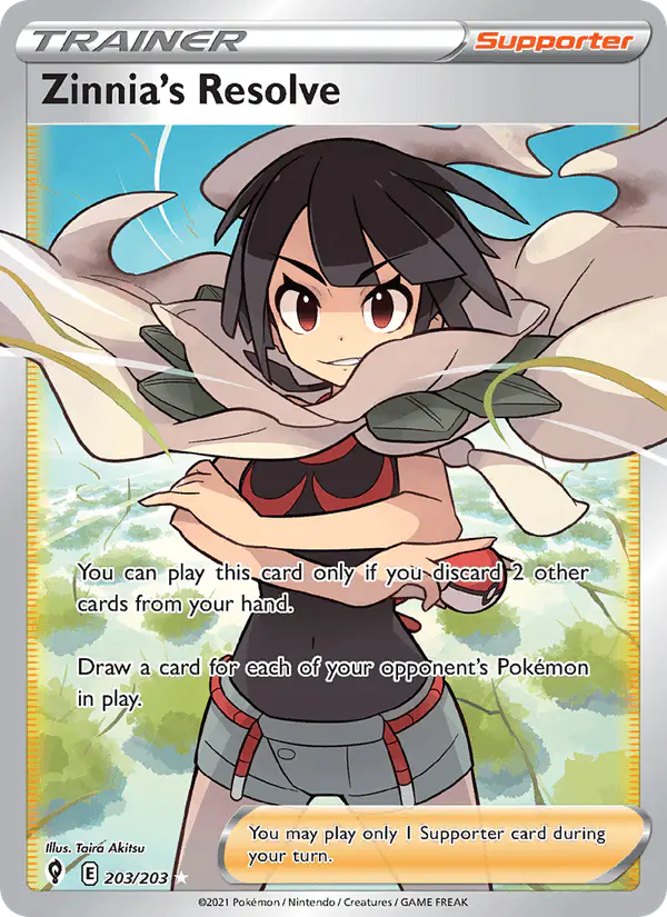 Carta Zinnia's Resolve 203/203 de Evolving Skies