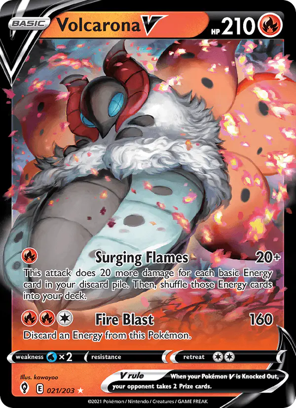 Carta Volcarona V 021/203 de Evolving Skies