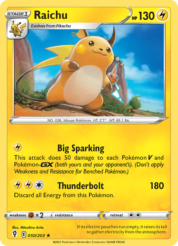 Carta Raichu 050/203 de Evolving Skies