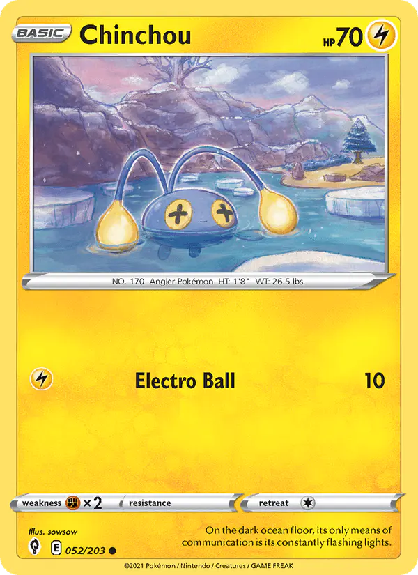 Carta Chinchou 052/203 de Evolving Skies
