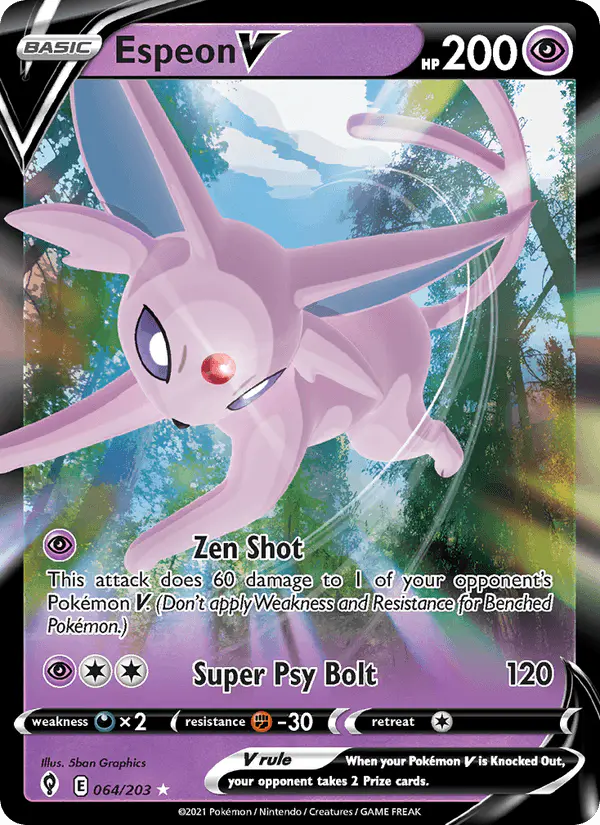 Carta Espeon V 064/203 de Evolving Skies