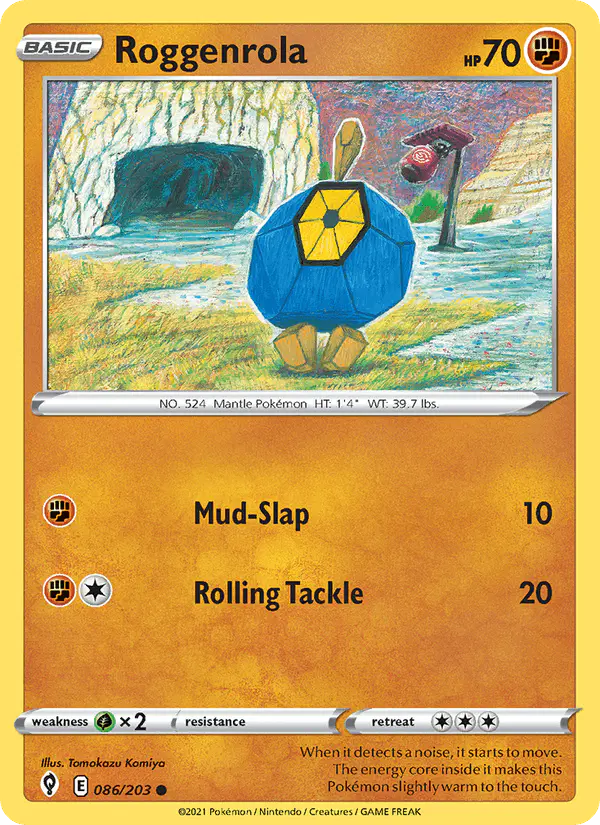 Carta Roggenrola 086/203 de Evolving Skies