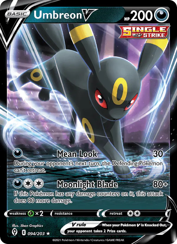 Carta Umbreon V 094/203 de Evolving Skies