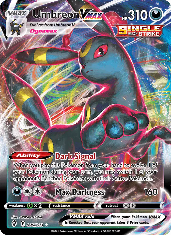 Carta Umbreon VMAX 095/203 de Evolving Skies