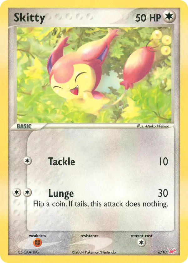Carta Skitty 6/10 de EX trainer Kit (Latias)