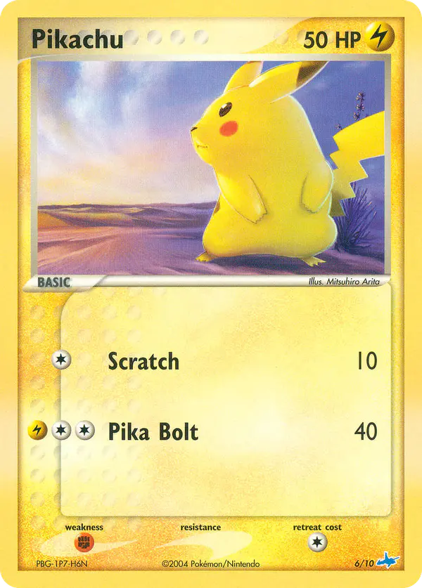 Carta Pikachu 6/10 de EX trainer Kit (Latios)