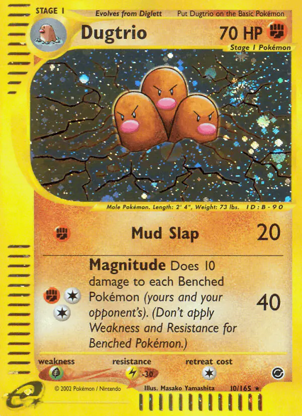 Carta Dugtrio 10/165 de Expedition Base Set