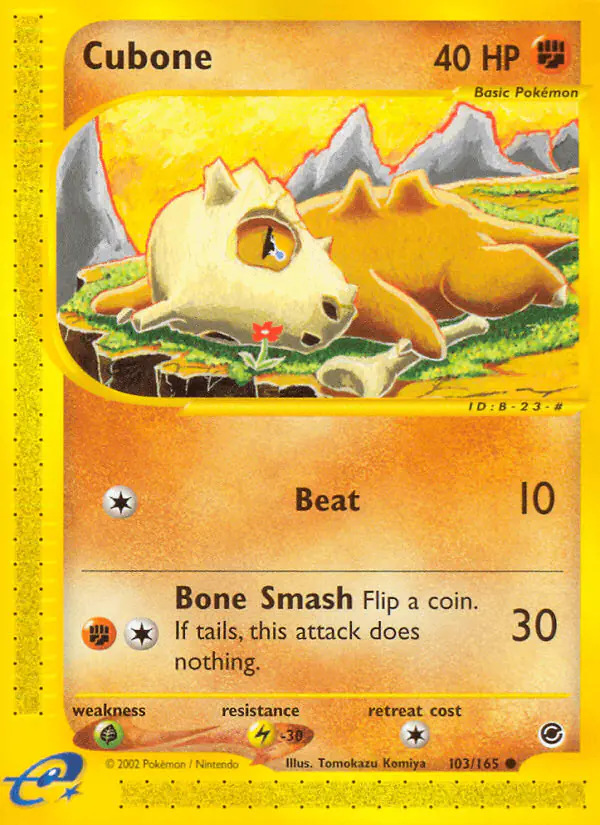 Carta Cubone 103/165 de Expedition Base Set