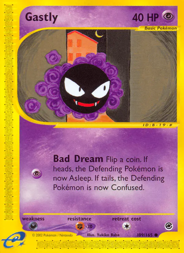 Carta Gastly 109/165 de Expedition Base Set