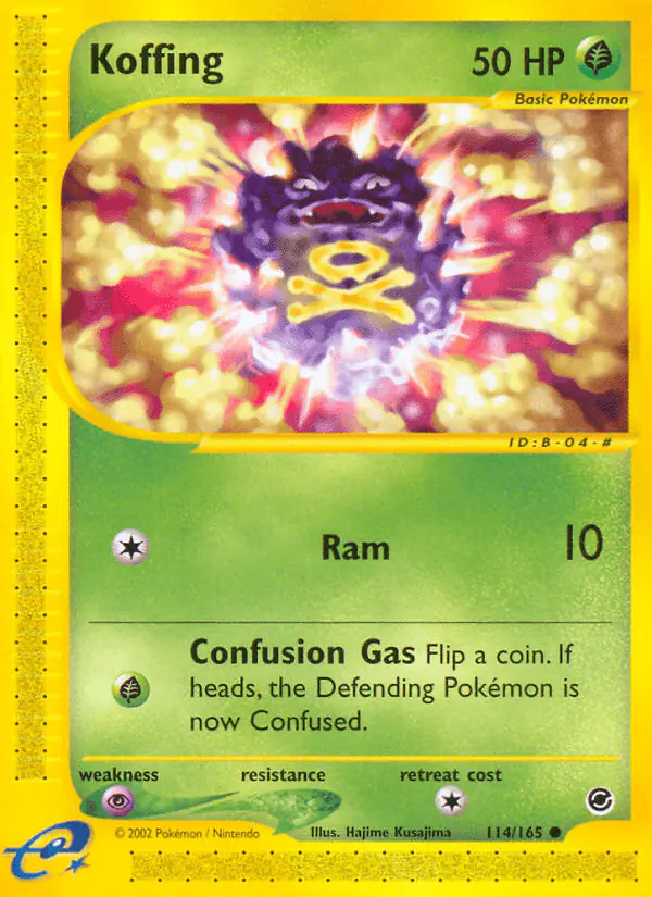 Carta Koffing 114/165 de Expedition Base Set