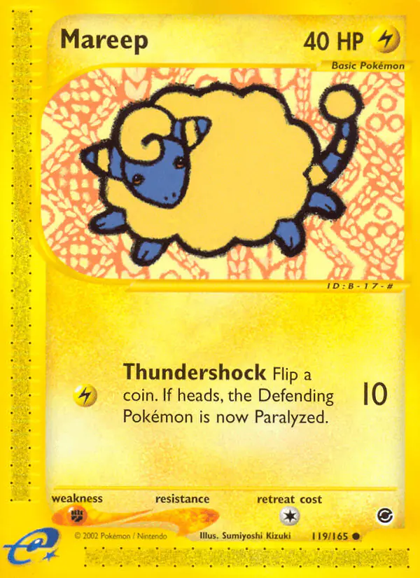 Carta Mareep 119/165 de Expedition Base Set