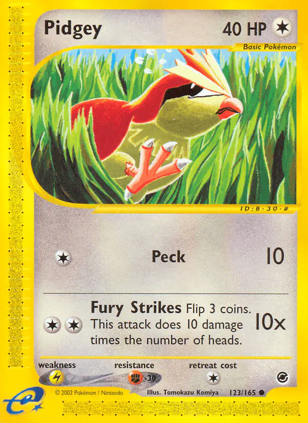 Carta Pidgey 123/165 de Expedition Base Set