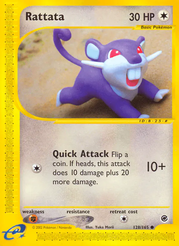 Carta Rattata 128/165 de Expedition Base Set