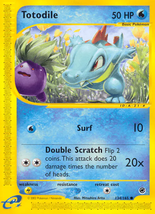 Carta Totodile 134/165 de Expedition Base Set
