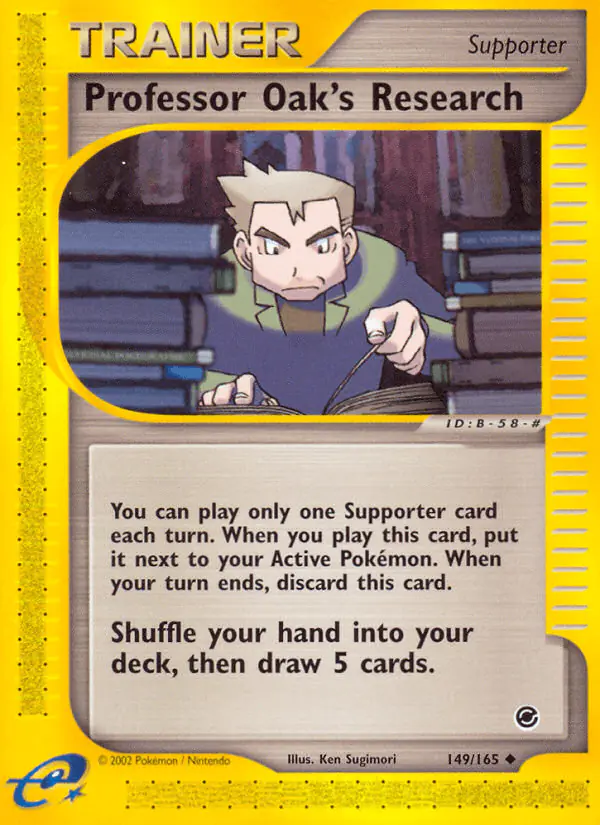 Carta Professor Oak's Research 149/165 de Expedition Base Set