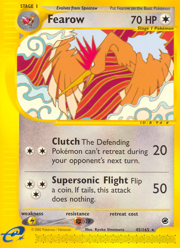 Carta Fearow 45/165 de Expedition Base Set
