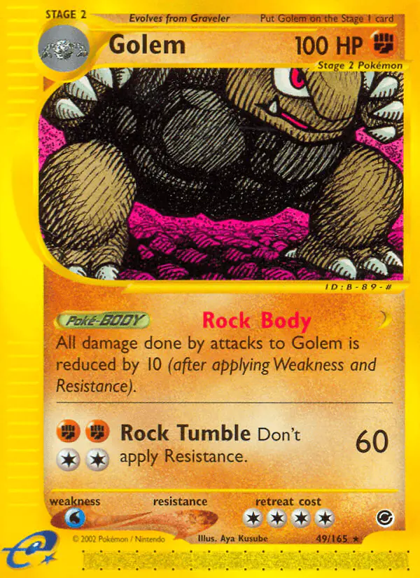 Carta Golem 49/165 de Expedition Base Set
