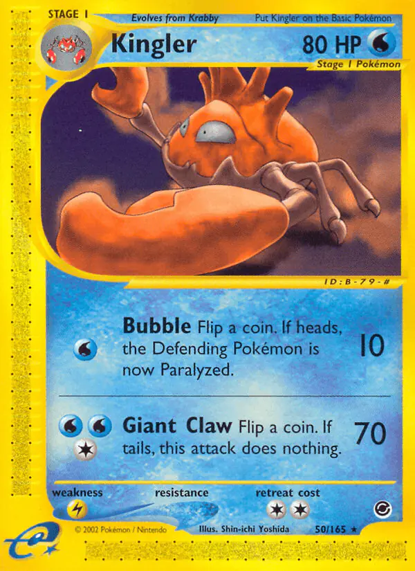 Carta Kingler 50/165 de Expedition Base Set