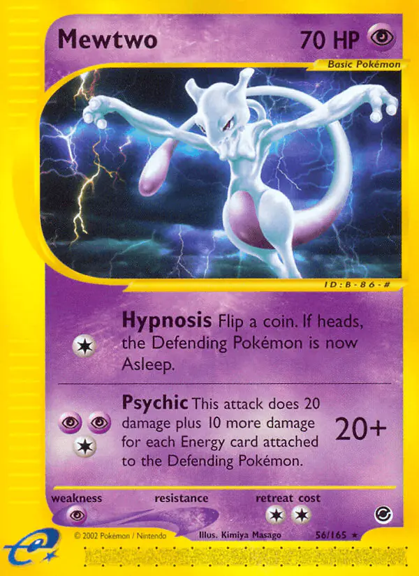 Carta Mewtwo 56/165 de Expedition Base Set