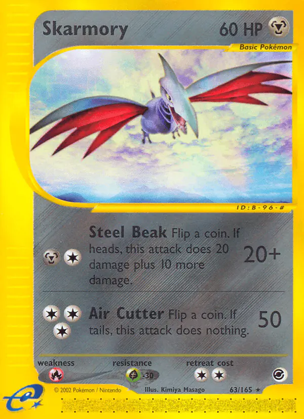 Carta Skarmory 63/165 de Expedition Base Set