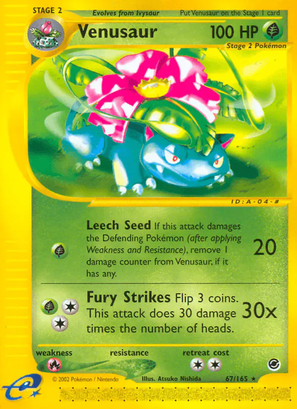 Carta Venusaur 67/165 de Expedition Base Set