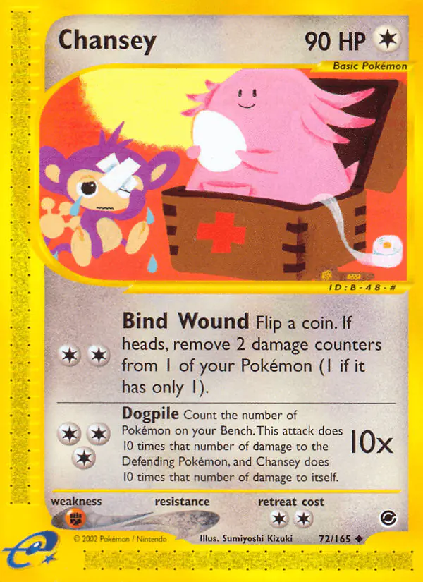 Carta Chansey 72/165 de Expedition Base Set