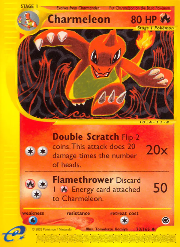 Carta Charmeleon 73/165 de Expedition Base Set