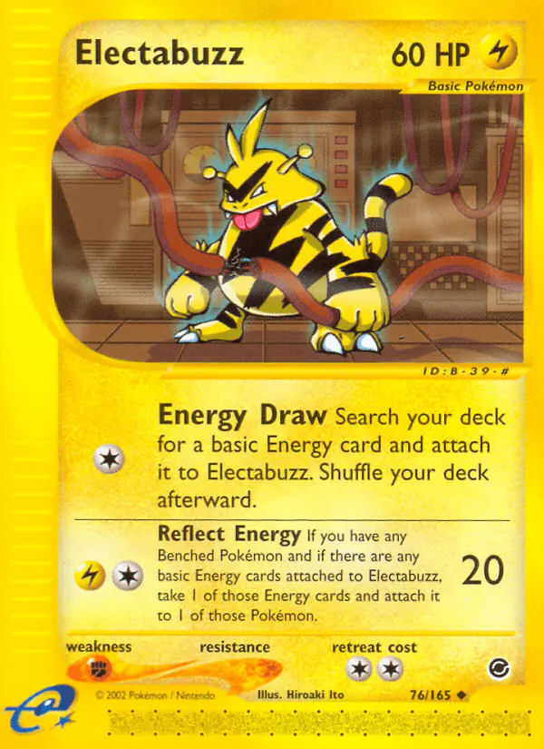 Carta Electabuzz 76/165 de Expedition Base Set
