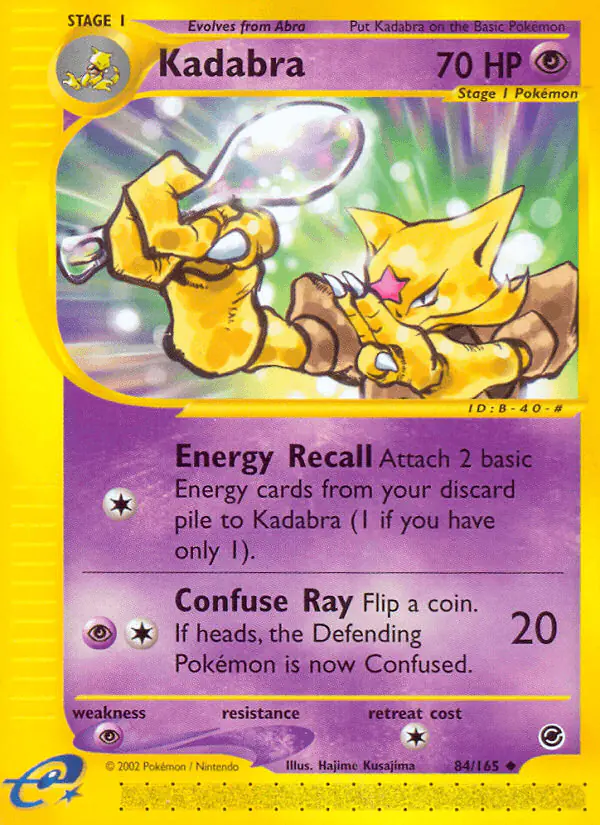 Carta Kadabra 84/165 de Expedition Base Set