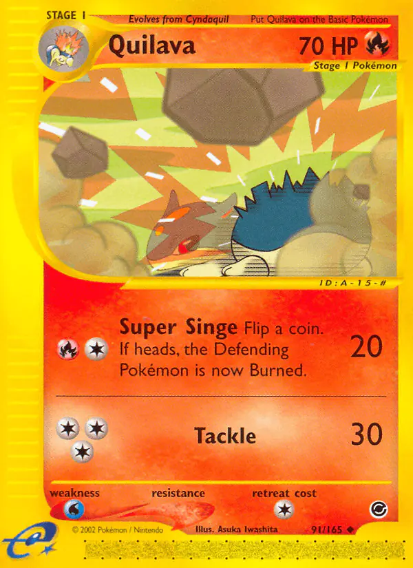 Carta Quilava 91/165 de Expedition Base Set