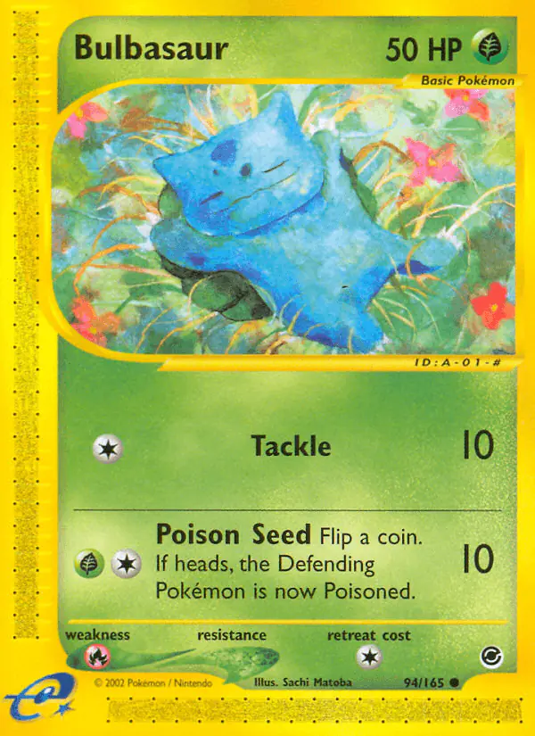 Carta Bulbasaur 94/165 de Expedition Base Set