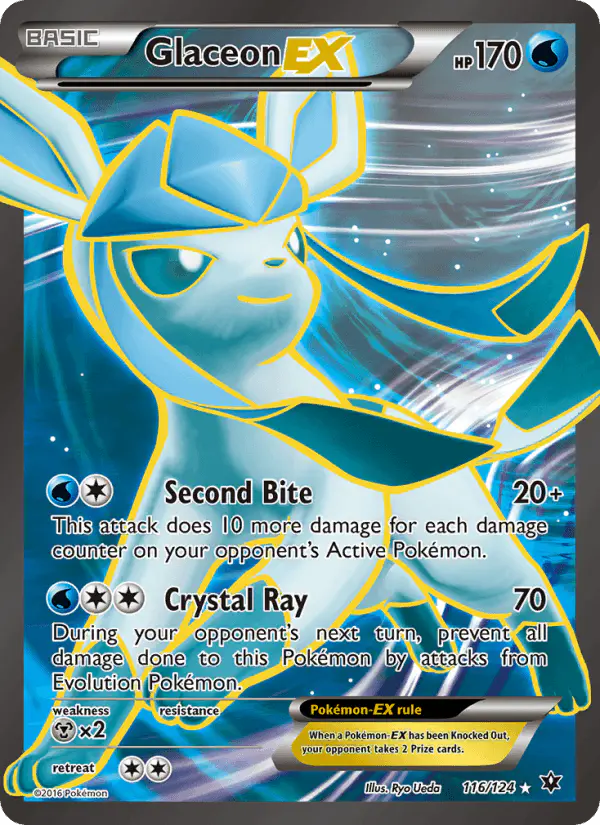 Carta Glaceon EX 116/124 de Fates Collide