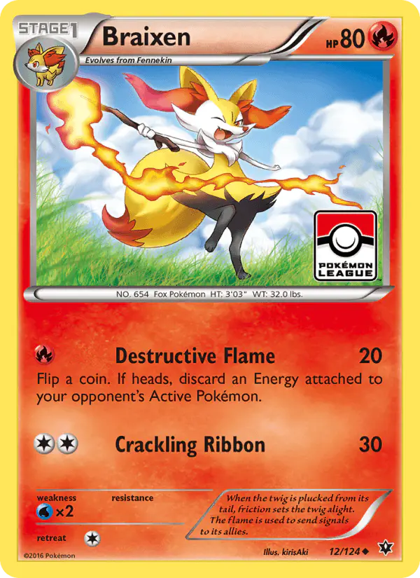 Carta Braixen 12/124 de Fates Collide